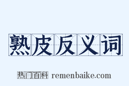 熟皮反义词是什么意思的图片